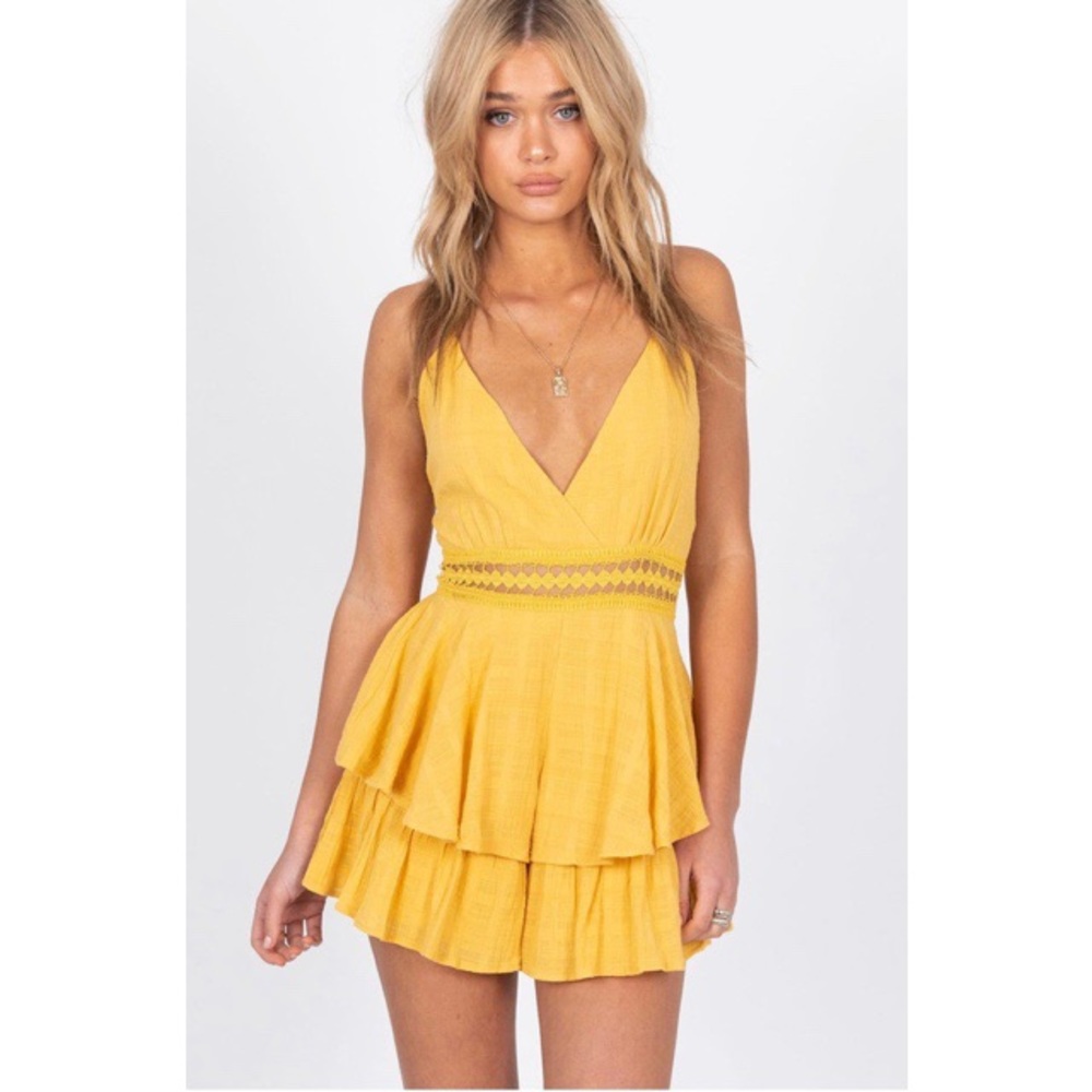 Princess polly yellow playsuit